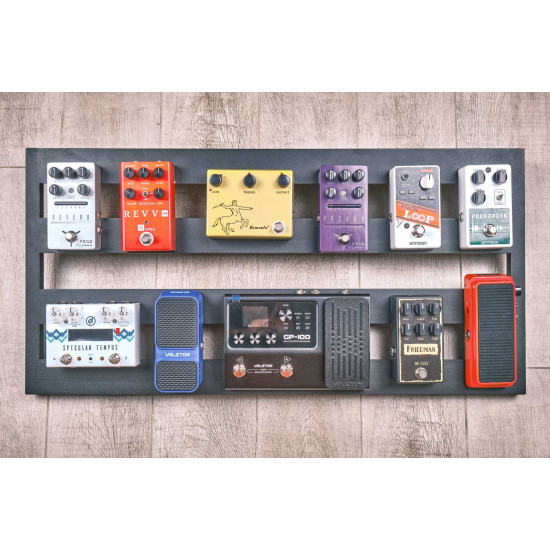 Qable Board Titan Guitar Effect Pedal Board Aluminum Alloy 28 × 14 Inch with Carrying Bag