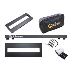 Qable Board Micro Guitar Effect Pedal Board Aluminum Alloy 15 × 5.20 Inch with Carrying Bag