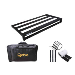 Qable Board Titan Guitar Effect Pedal Board Aluminum Alloy 28 × 14 Inch with Carrying Bag